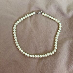 Faux pearl necklace
